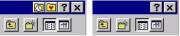 FileBox eXtenderボタン付きのウィンドウと通常のウィンドウ