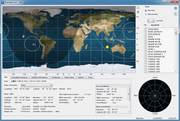 人工衛星や宇宙ステーションの位置を世界地図上に表示する